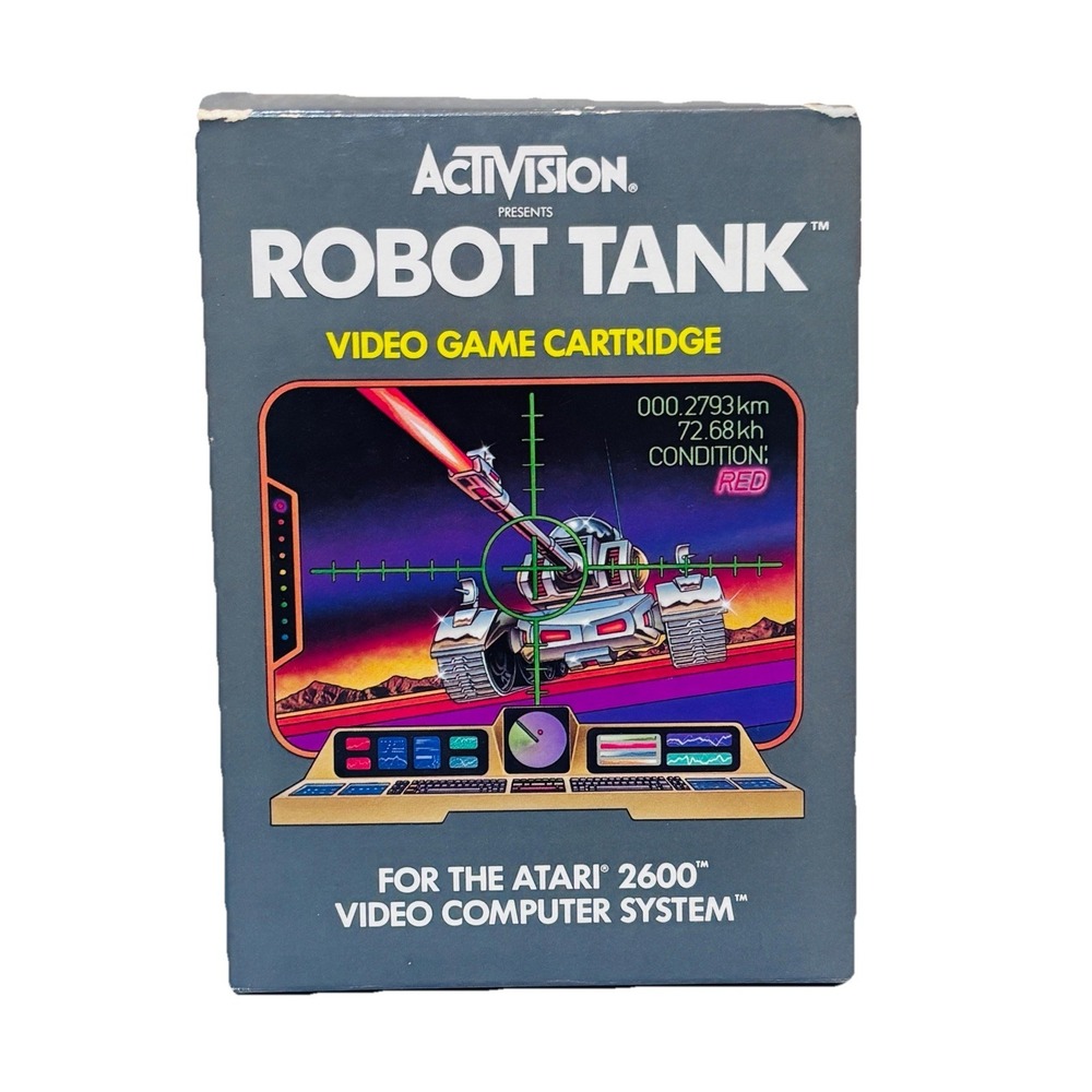 Robot Tank Atari 2600 7800 Activision Video Game Cartridge Box Manual